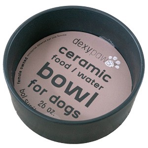 Dexypaws: Ceramic Dog Bowl: Black, 26oz, Pet Feeding Dish, Meals, Food & Water - 1 of 4