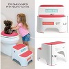 Prince Lionheart Uppy2 Step Stool for Kids' Potty Training and Bathroom - Coral - 3 of 4