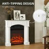 Aghana Digitals 43.3" W White Freestanding Fireplace Mantel, Fir Wood & MDF Surround with - 4 of 4