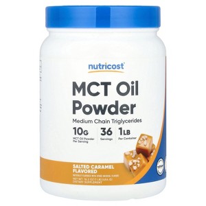 Nutricost MCT Oil Powder, Salted Caramel , 1 lb (454 g) - 1 of 2