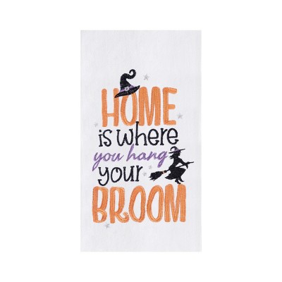 C&F Home Hang Your Broom Flour Sack Kitchen Dishtowel