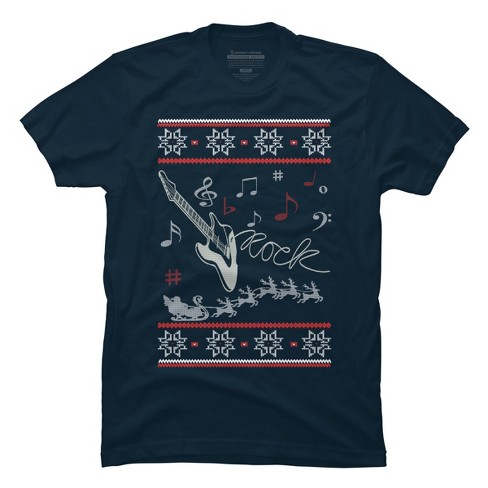 Men's Design By Humans Rock Christmas By sophialada T-Shirt - image 1 of 4