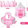 Skirfy 3pc Toddler Pop up Kids Play Tent with Tunnel and Ball Pit for Boys, Girls and Toddlers, Indoor& Outdoor Play House, Perfect Kid's Gifts - 3 of 4