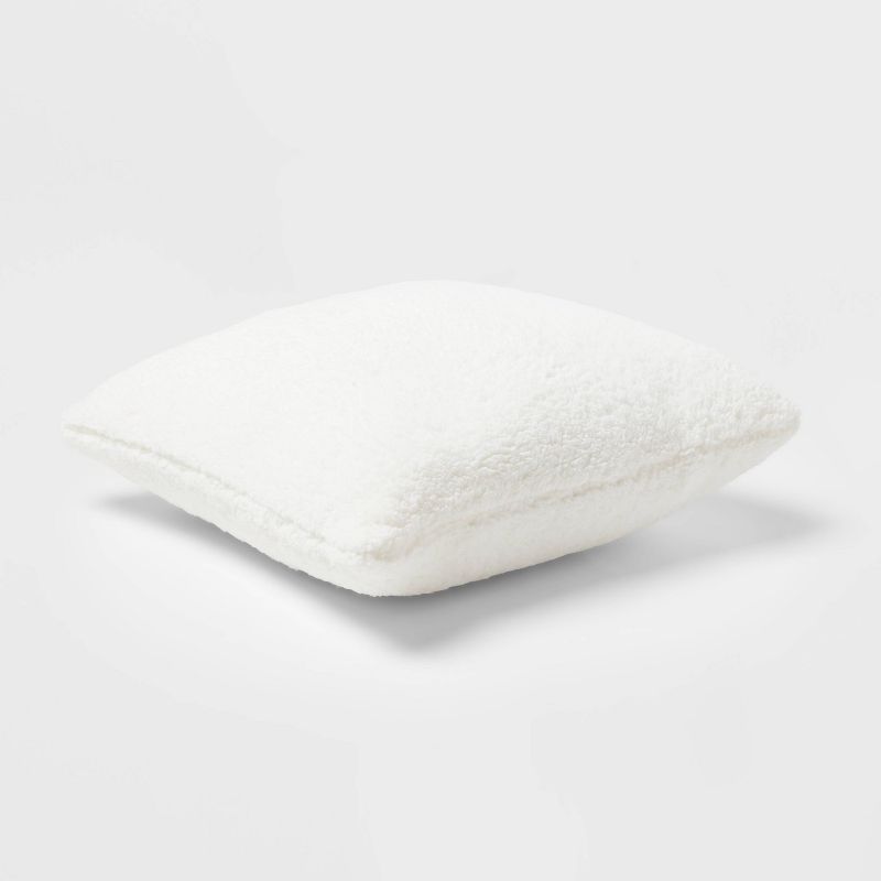 Solid Faux Shearling Throw Pillow - Threshold™, 3 of 6