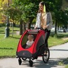 Aosom Bike Trailer for Kids 3 In1 Foldable Child Jogger Stroller Baby Stroller Transport Carrier Rubber Tires Kid Bicycle Trailer - 2 of 4