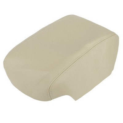 X AUTOHAUX Center Console Cover Armrest Cover Pad Replacement Microfiber Leather Beige