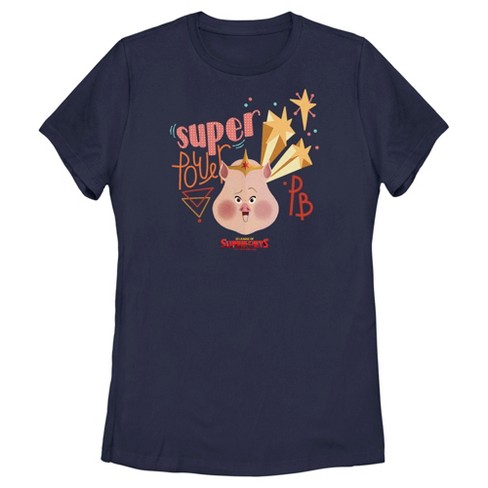 Women s Dc League Of Super pets Super Power Pb Pig T shirt Target