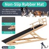 Docred Dog Ramp, Adjustable Height Wooden Folding Portable Pet Ramp for Bed, Couch,SUV-High Traction,for Small Large Old Dogs Cats - 4 of 4