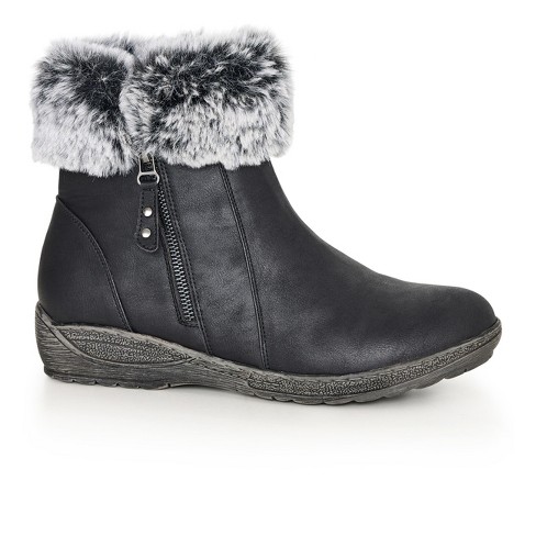 Cloudwalkers | Women's Wide Fit Marge Ankle Boot - Black - 8.5w : Target