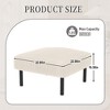 Grungis Square Ottoman Bench Foot Rest,Corduroy Fabric Ottoman Foot Stool with Soft Padded Seat for Living Room & Bedroom - 2 of 4