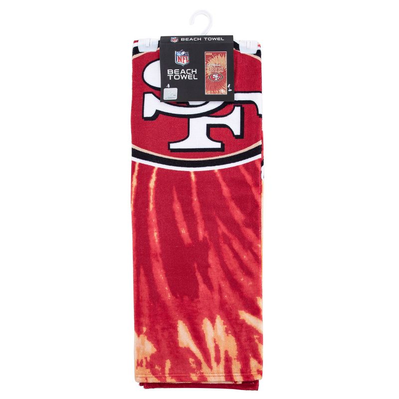 NFL San Francisco 49ers Pyschedelic Beach Towel, 3 of 7