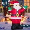 Paaaawaters 6 FT Christmas Inflatable Santa with Gift Bag, Blow Up Xmas Inflatable Decorations - 2 of 4