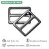 Unique Bargains Zinc Alloy Durable Multipurpose Tri Glide Metal Buckles for Bags 10 Pcs - 2 of 4