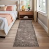 Washable Rugs,Area Rug for Living Room Bedroom, Washable Brown Rug Vintage Print Carpet - 3 of 4