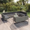 vidaXL Patio Lounge Set Outdoor Sectional Sofa Set Table Poly Rattan Gray - 2 of 4