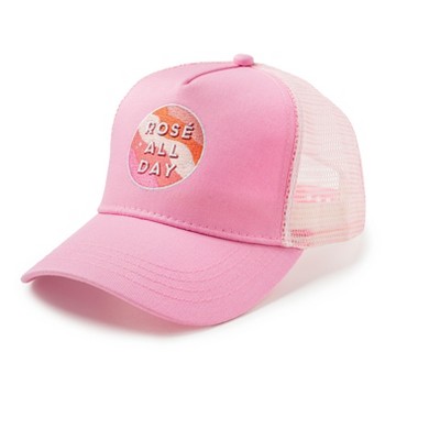Pacific Brim Trucker Hat Rose All Day