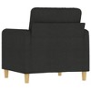 vidaXL Sofa Chair Upholstered Single Sofa Armchair for Living Room Fabric - Black 23.6" - 4 of 4