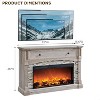 SinCiDo 52" Fireplace TV Stand, Entertainment Center w/ Fireplace, Hidden Flip Top Storage Cabinet, Remote Control, Adjustable 3D Realistic Flame - 2 of 4