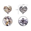 Anna-Kaci Womens Floral Silvery Tone Crystal Rhinestone Insect Butterfly Love Flower Heart Brooch Pin - 4 of 4