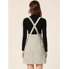 INSPIRE CHIC Women's Vintage Plaid Strap Braces Tweed Mini Suspender Skirt - 4 of 4