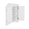 Chery Life Triangle Bathroom Storage Cabinet with Adjustable Shelves, Freestanding Floor Cabinet - 3 of 4