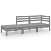 vidaXL 3 Piece Patio Lounge Set Gray Solid Pinewood - 2 of 4