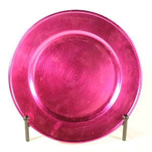Essential Decor & Beyond 13" Square Plastic Charger in Champagne Set of 4 - 1 of 4
