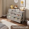 47.2" Modern Fluted Dresser - 6-Drawer Wooden Chest w/ Curved Profile for Bedroom, Living Room, Kids Room, Hallway & TV Stand - 3 of 4