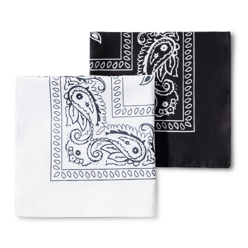 Men's 2pk Bandana Goodfellow & White/black One Size : Target