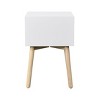 Sapphtopaz Night Stand with Drawers & Open Surface Save-Space Bedside Table with Sturdy Wood Legs Nightstand for Bedroom,Living Room - 4 of 4