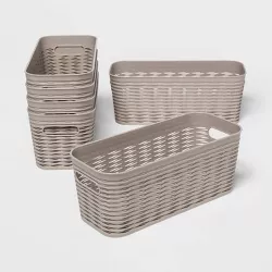 Set of 6 1/2 Medium Storage Baskets Gray - Room Essentials™