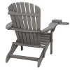 Jiallo Foldable Adirondack Chair with cup holder Conversation Set, 2 Foldable Adirondack Chairs with cup holders with Ottoman and 1 End Table - 3 of 4