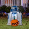 Gemmy Airblown Inflatable R2 D2 w/BOO Pumpkin Star Wars, 3 ft Tall, White - 2 of 3