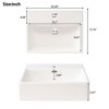 Grungis Bathroom Vanity with Ceramic Sink and Ample Storage,Modern Freestanding Bathroom Vanity with Frosted Glass Doors - 4 of 4