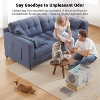 Large Stainless Steel Enclosed Cat Litter Box with Lid, Metal Kitty Litter Box with Flip Cover, Removable Top and Litter Scooper - 3 of 4