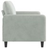 vidaXL 2-Seater Sofa Light Gray 55.1 in. Velvet - 4 of 4