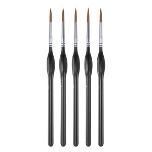 Unique Bargains Detail Nylon Hair Miniature Painting Brush 5 Pcs - 1 of 4