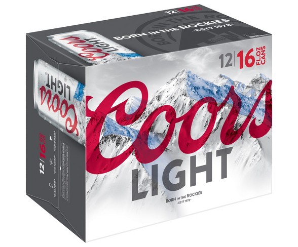 Coors Light Beer - 12pk / 16o fl oz Cans