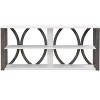 Okak 70.87IN Industrial Narrow Console Table, Entryway Table with 3-Tier/X Shape Storage Shelves, Accent Table for Living Room, Foyer, Hallway - 4 of 4