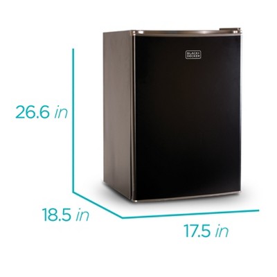 Black 2.5 Cu Ft Compact Refrigerator with Freezer