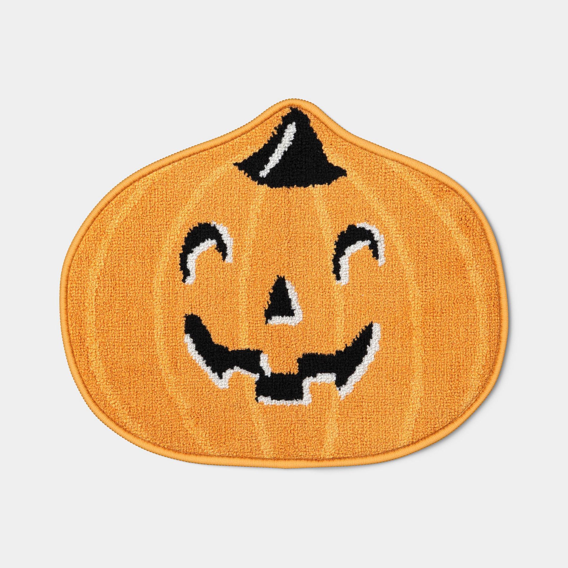 18"x22" Halloween Jack-O-Lantern Shaped Bath Rug Orange - Hyde & EEK! Boutique™