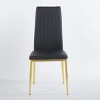 APRILSOUL37.4"chair set of 4,GOLDEN COLOR LEG,BLACK SEAT - 3 of 4