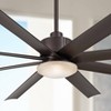 65" Minka Aire Rustic Outdoor Ceiling Fan with LED Light Remote Control Oil Rubbed Bronze Tinted Opal Glass Wet Rated for Patio - 2 of 4