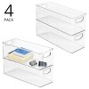 mDesign Plastic Office Supply Organizer, Storage Holder Bin, 4 Pack - Clear - 2 of 4