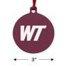 West Texas A&M Primary Logo Aluminum Holiday Christmas Tree Ornament - 3 of 4