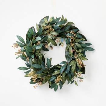 26" Mixed Eucalyptus Wreath Green - Threshold™ designed with Studio McGee