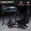 Dardoo All-in-One Sim Racing Cockpit with Integrated Triple Monitor Stand & Black Seat for Logitech, Thrustmaster, Fanatec - 4 of 4