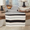 Saro Lifestyle Striped Splendor Table Runner, Black, 16"x72" - 3 of 3