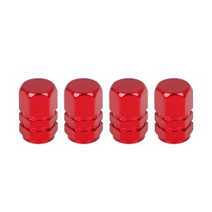 Unique Bargains Car Aluminium Alloy Dustproof Hexagon Shape Wheel Valve Caps 4 Pcs - 1 of 4