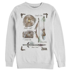 Men's Nintendo Zelda Quest Gear Array Sweatshirt - 1 of 3